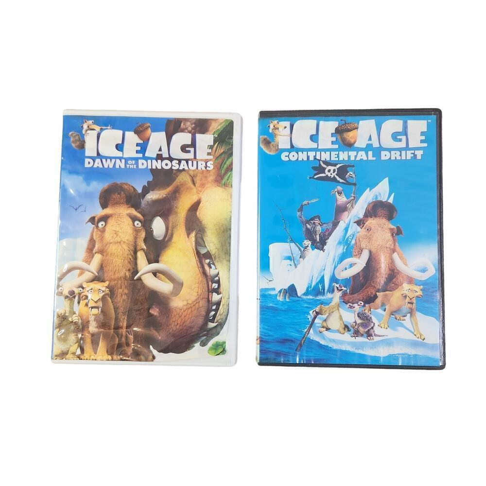 Lot Of 2 20th Century Fox DVDs Ice Age Dawn Of The Dinosaurs & Continental Drift